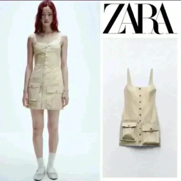 🔥🔥ZARA Gabardine pocket dress - Picture 2 of 6